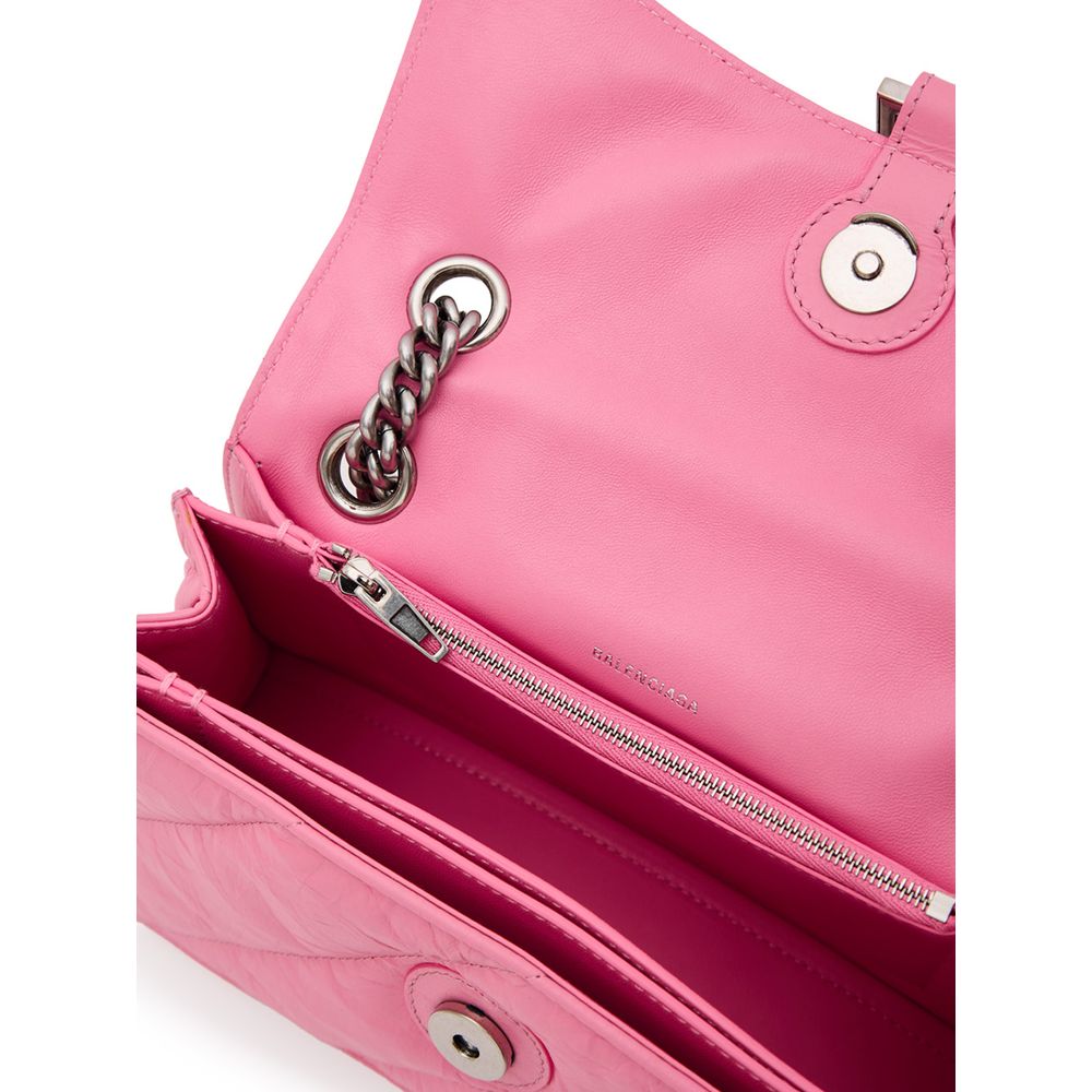 Balenciaga Pembe Deri Omuz Çantası